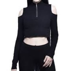 Killstar Phoebe ribbed Boack Top
